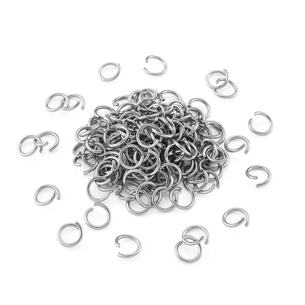 1000pcs 304 Stainless Steel Open Jump Rings 3 4 5 6 7 8mm Findings for  Jewelry Making DIY Stainless Steel Color pandahall