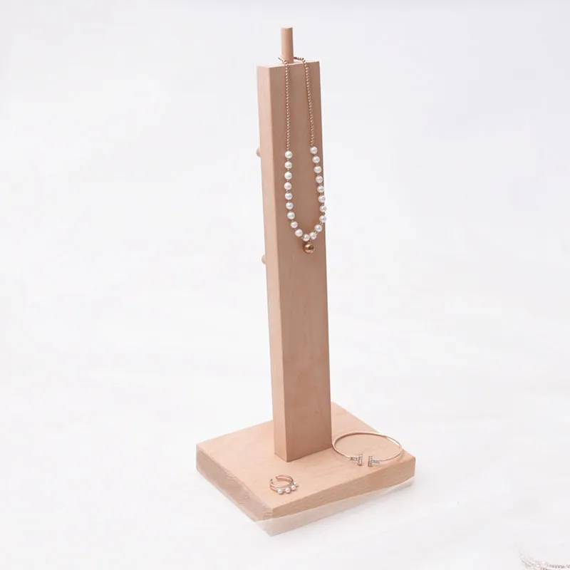 Solid Wood Necklace Holder, Creative Mannequin Model Jewelry Display Shelf, Table Organizer