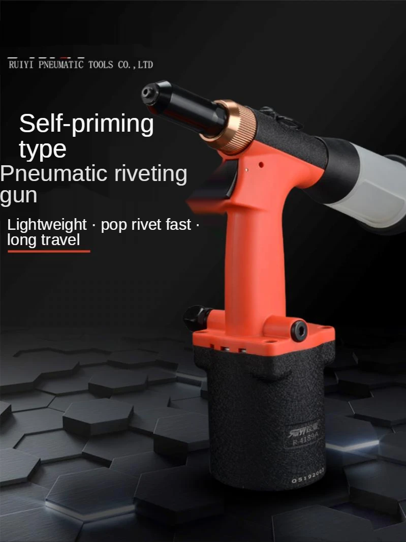 4189/4189A Pneumatic Rivet Gun, Aluminum Nail Blind Rivet Gun, Automatic Light Body Self-Priming Riveting Tool