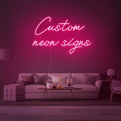 Sinal de néon personalizado led luz de néon decoração do quarto diy festa de casamento loja de aniversário design de nome comercial