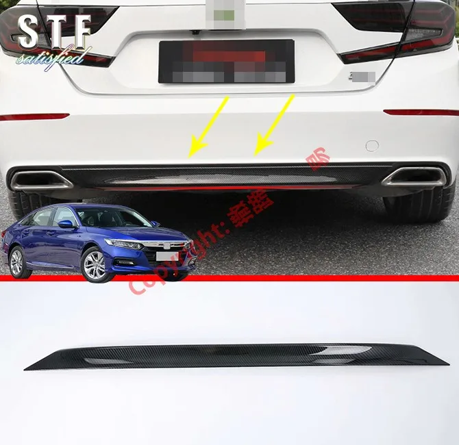 

Carbon Fiber Style Rear Bumper Cover Trim For Honda Accord MK10 2018 2019 Car Accessories Stickers