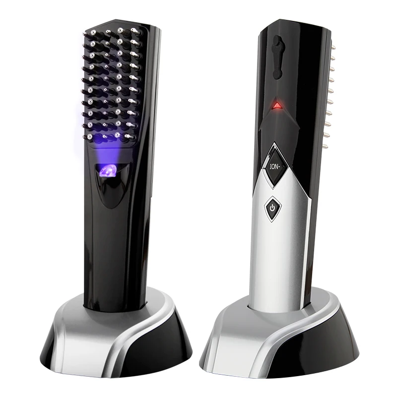 Anti Hair Loss Hair Growth Scalp Massage Vibration Negative Ion Comb Wireless High-frequency  Anti Static Comb Hair Growth Care