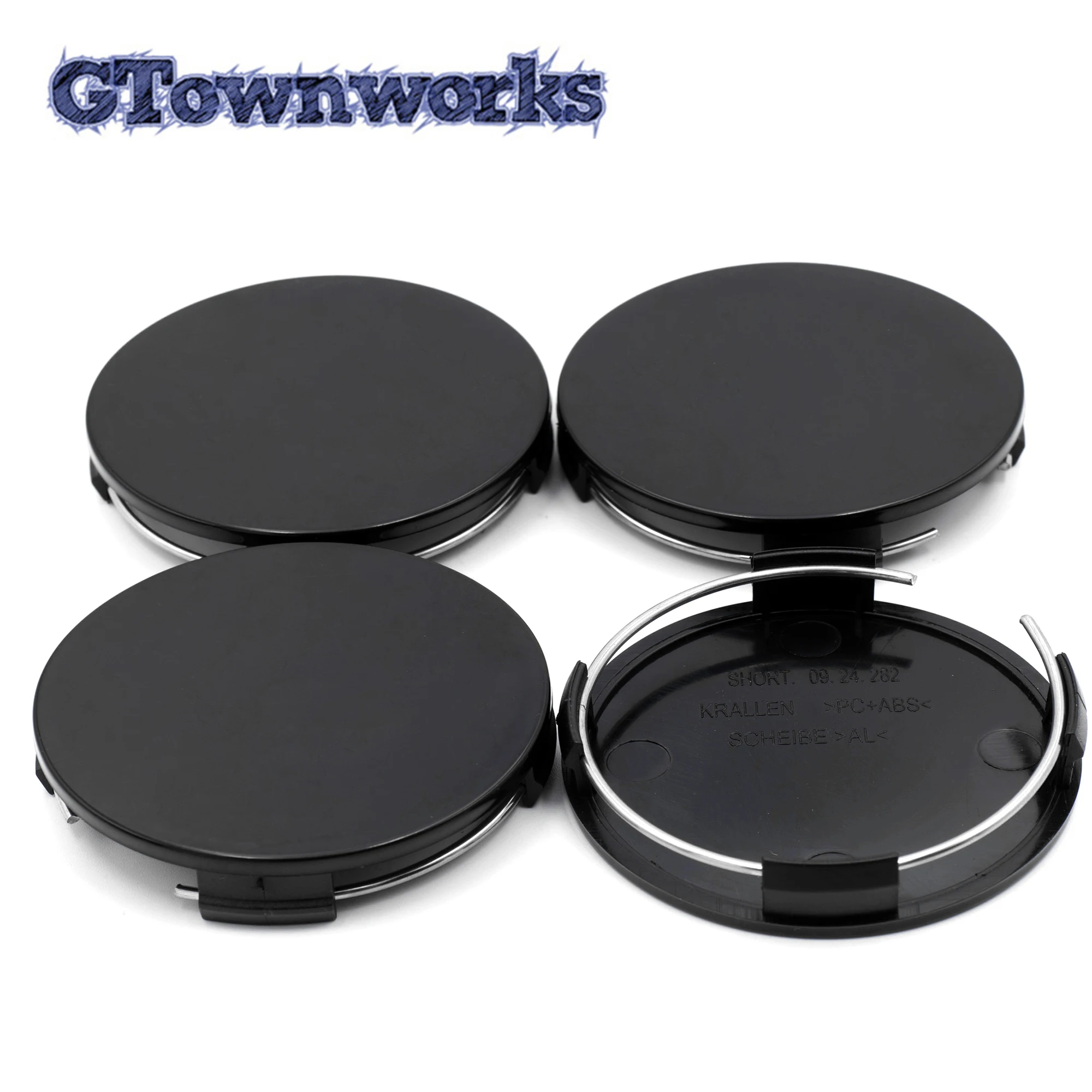 

4pcs 65mm Wheel Rim Hubcap For Universal Center Caps Dust-proof Cover Modification Car Accessories Black Chrome