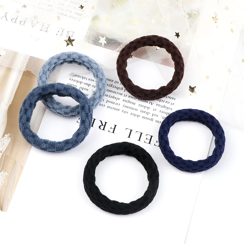 Mädchen Einfache Grund Elastische Haar Band Persönlichkeit Gitter Seil Scrunchies Fashion Solid Farbe Stirnband Frauen Haar Zubehör Geschenk