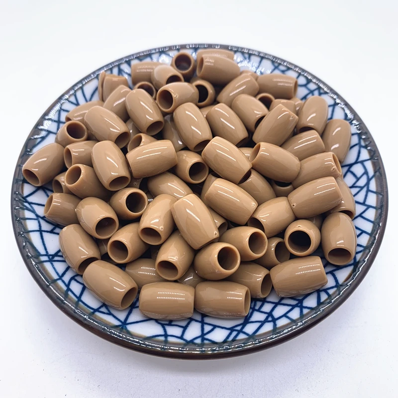 New 50pcs 12x8mm Cylindrical large hole beads Bracelet Accessories Children Gift Handcraft DIY Acrylic Beads Jewelry Findings