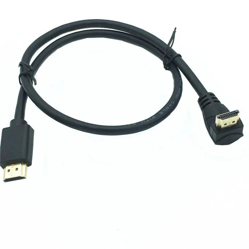 4K kabel HDTV 2.0 90/270 stopni typ kabel męski na żeński 2K * 4K 0.15M 0.6M 1.8M 1080P 3D dla projektor do komputera TV PS3 PS4