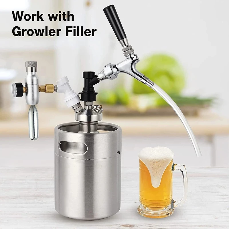 Homebrew Liquid Ball Lock Quick Disconnect Kit with Beer Faucet Adapter, U.S Standard Beer Tap Adapter Craft Beer Keg Dispenser