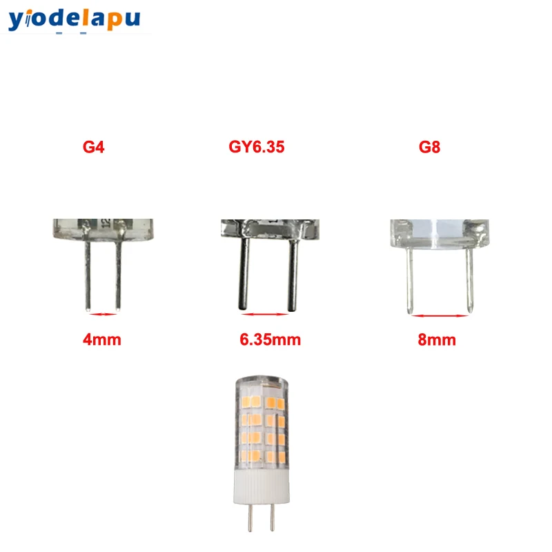 GY6.35 LED Lamps 6W AC 220V Corn Light Bulb Droplight Chandelier 2835 G6.35 COB Led Bombillas White/Warm white Lamp