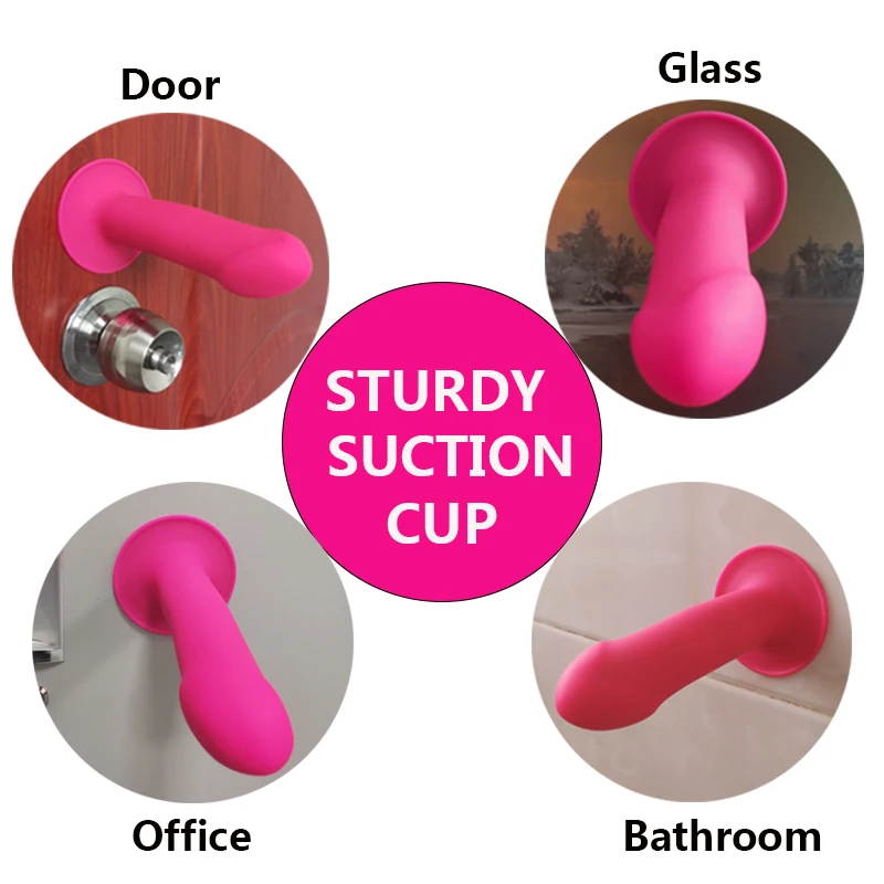 Dual density Memory soft silicone dildo  reactive with suction cup artificial realistic penis dick masturbator erotic g spot