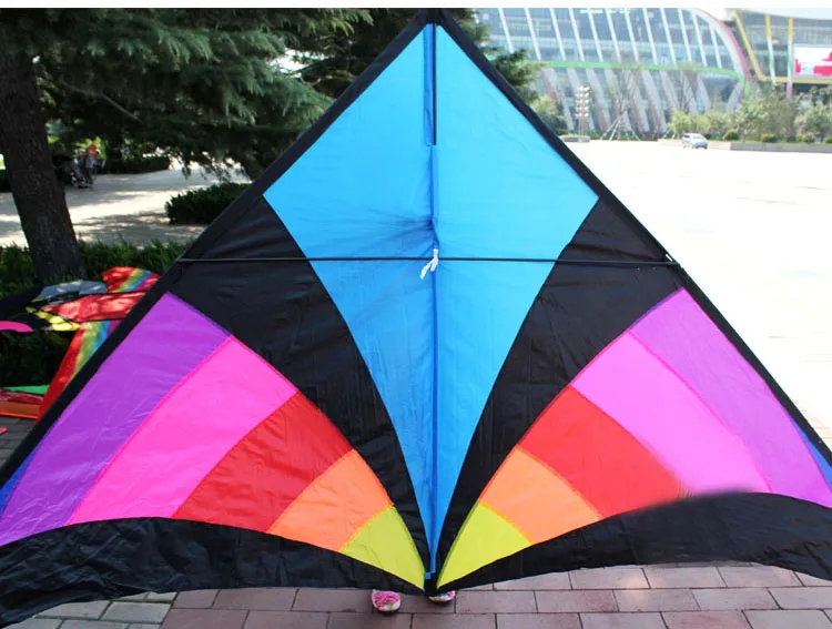 Outdoor Fun Sports 2.8m  Rainbow Delta Power Kite  With Flying Tools Good Flying