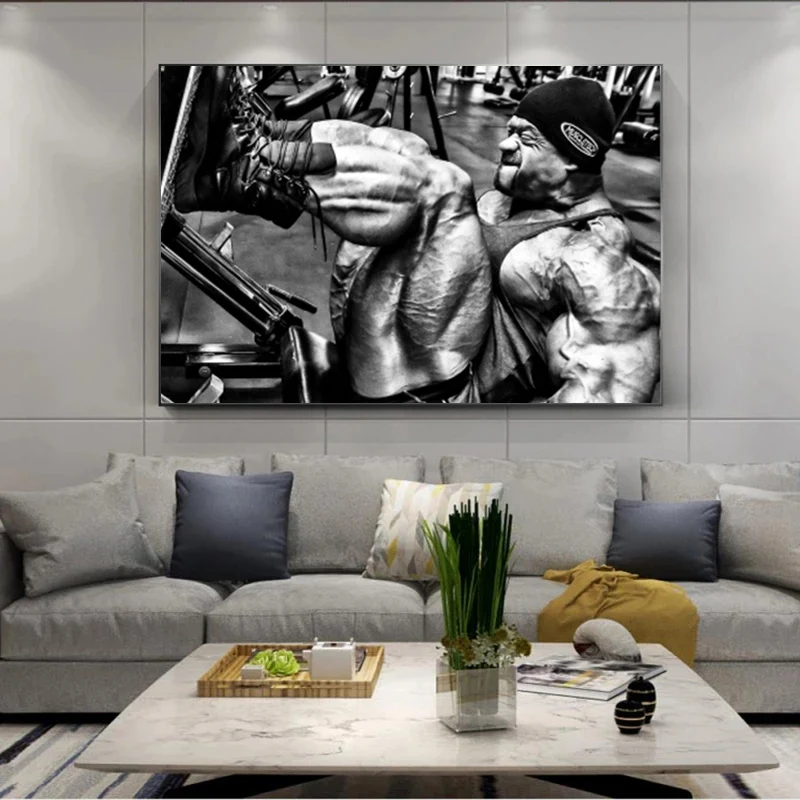 Inspirational Workout Fitness Tough Guy Posters and Prints Canvas Painting Wall Art Gym Home Men Bedroom Decor HD Printables