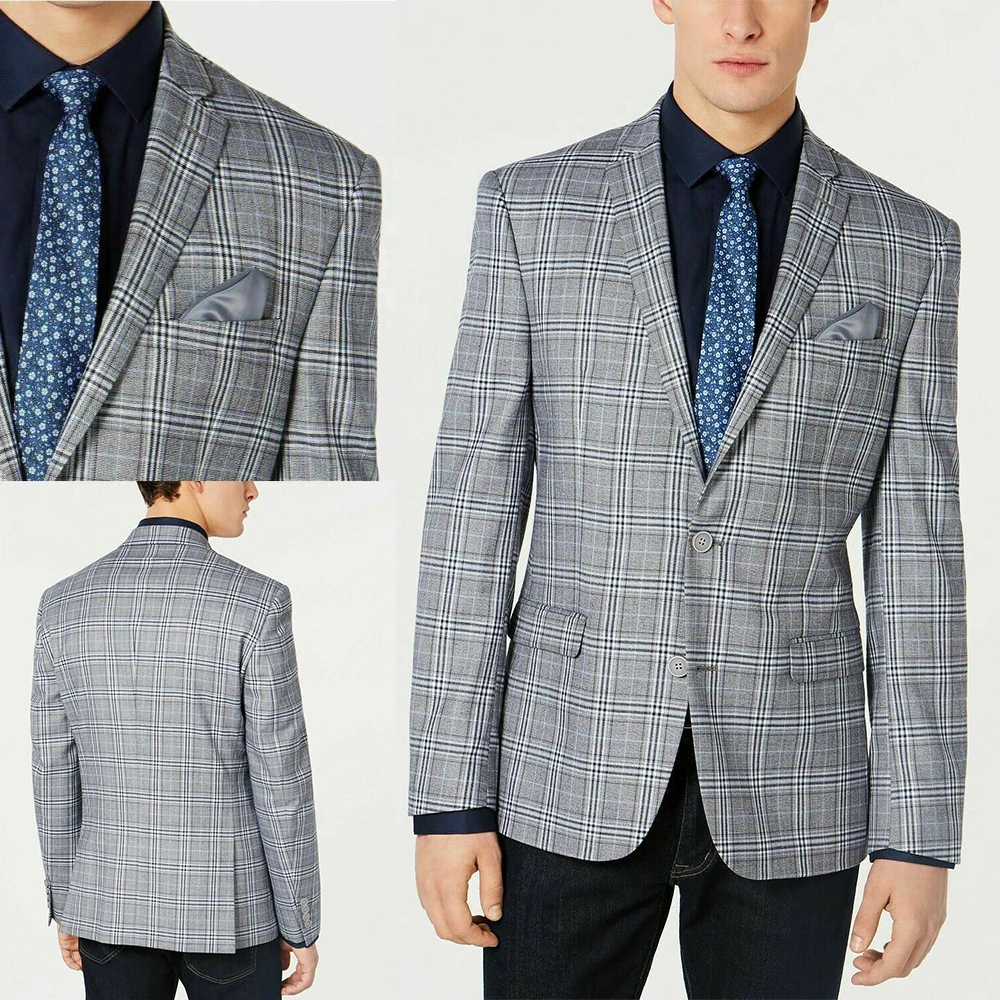 Costume 2 pièces pour homme, magnifique costume de marié à carreaux, deux boutons, ensemble sur mesure, Tuxedos de mariage, meilleur pantalon jackkek, nouvelle collection 2020