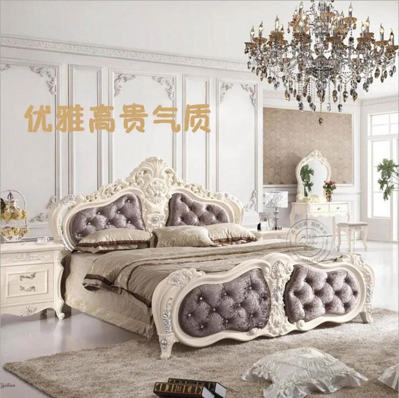 

high quality bed Fashion European French Carved bedside 1.8 m bed 2 people d1409