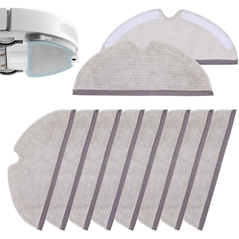 10個マイクロファイバー掃討布用互換roborock S5 S5最大S6 S6純粋なS6 maxv E4 E35 E2真空クリーナー部品