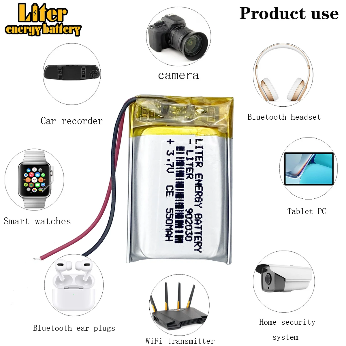 best battery brand 3.7V lithium polymer battery 902030 092030 Bluetooth stereo doll toy 550mAH