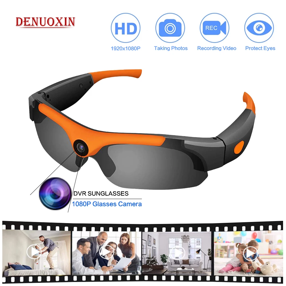 

HD 1080P Polarized Mini Glasses Camera Sports DVR Small Video Recorder DV DVR Micro Ultra wide Camcorder For Outdoor Cycling Dri