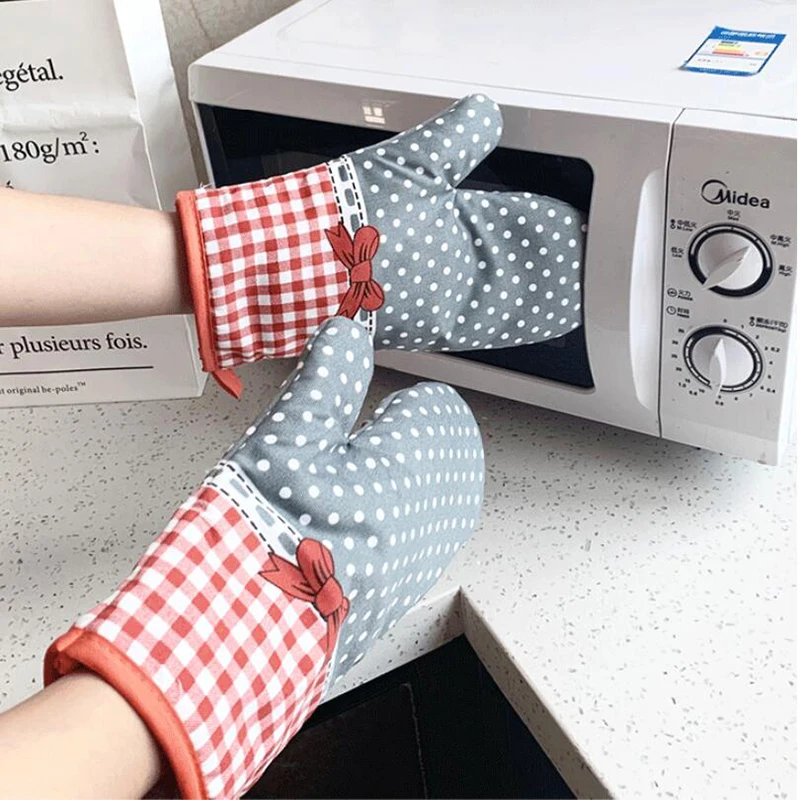 1 Pc Cotton Fashion Kitchen Pad Cooking Microwave Baking BBQ Oven Potholders Oven Mitts Kitchen Gloves Mitts