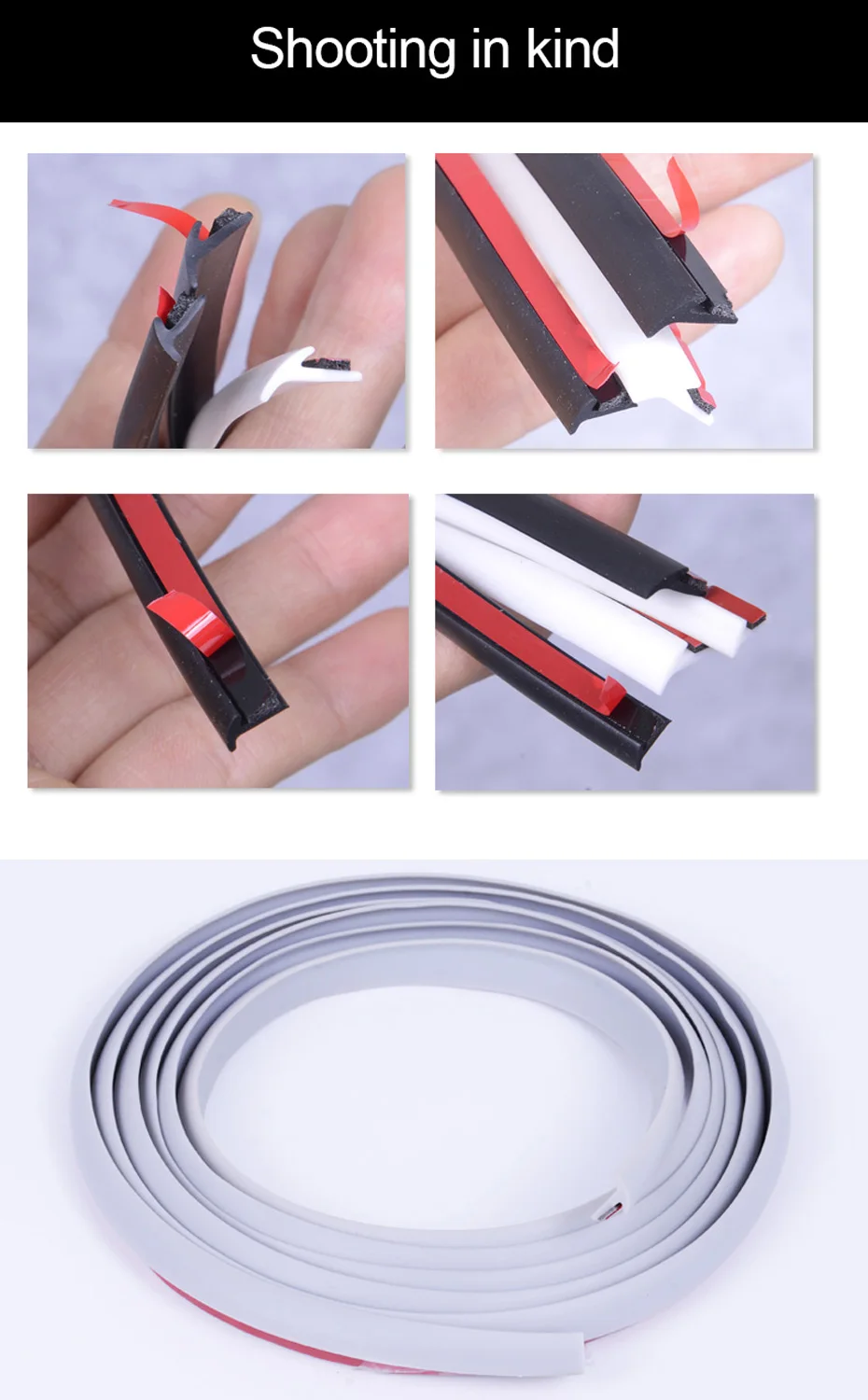 2 m Universal Auto Gummi Dichtung Streifen Auto Dichtung Schräg T-Typ automobil Dichtung Gummi Dichtungs Flare Arch Trim – Detail 5