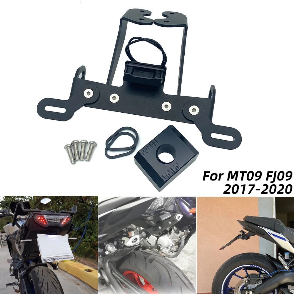 

REALZION Motorcycle License Plate Holder Tail Tidy Mount Frame Bracket For YAMAHA MT-09 MT09 SP FZ-09 FZ09 2017 2018 2019 2020