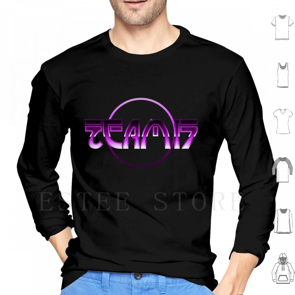 Amiga : Team 17 Loading Screen Hoodies Long Sleeve Team 17 Amiga 500 1200 Cd32 Classic Retro Gamer Worms 600