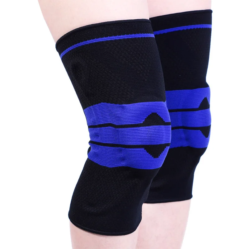 9 Stone Knee Support Protector 1PCS Kneepad Silicone Protector with Steel Support Fitness Gear Brace Pressurized Knee Protector