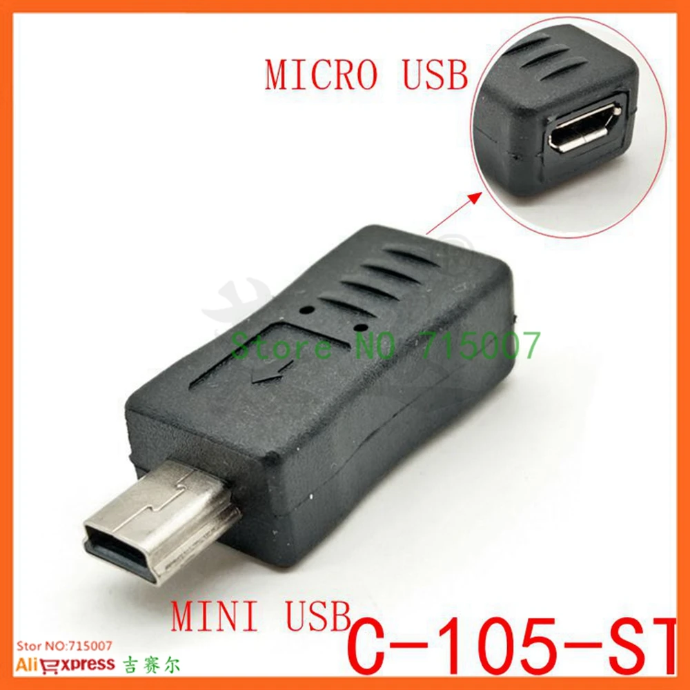 90 องศาซ้ายและขวามุม Mini USB 5pin หญิงเพื่อ Micro USB ชาย Data Sync อะแดปเตอร์ปลั๊ก Micro USB mini USB