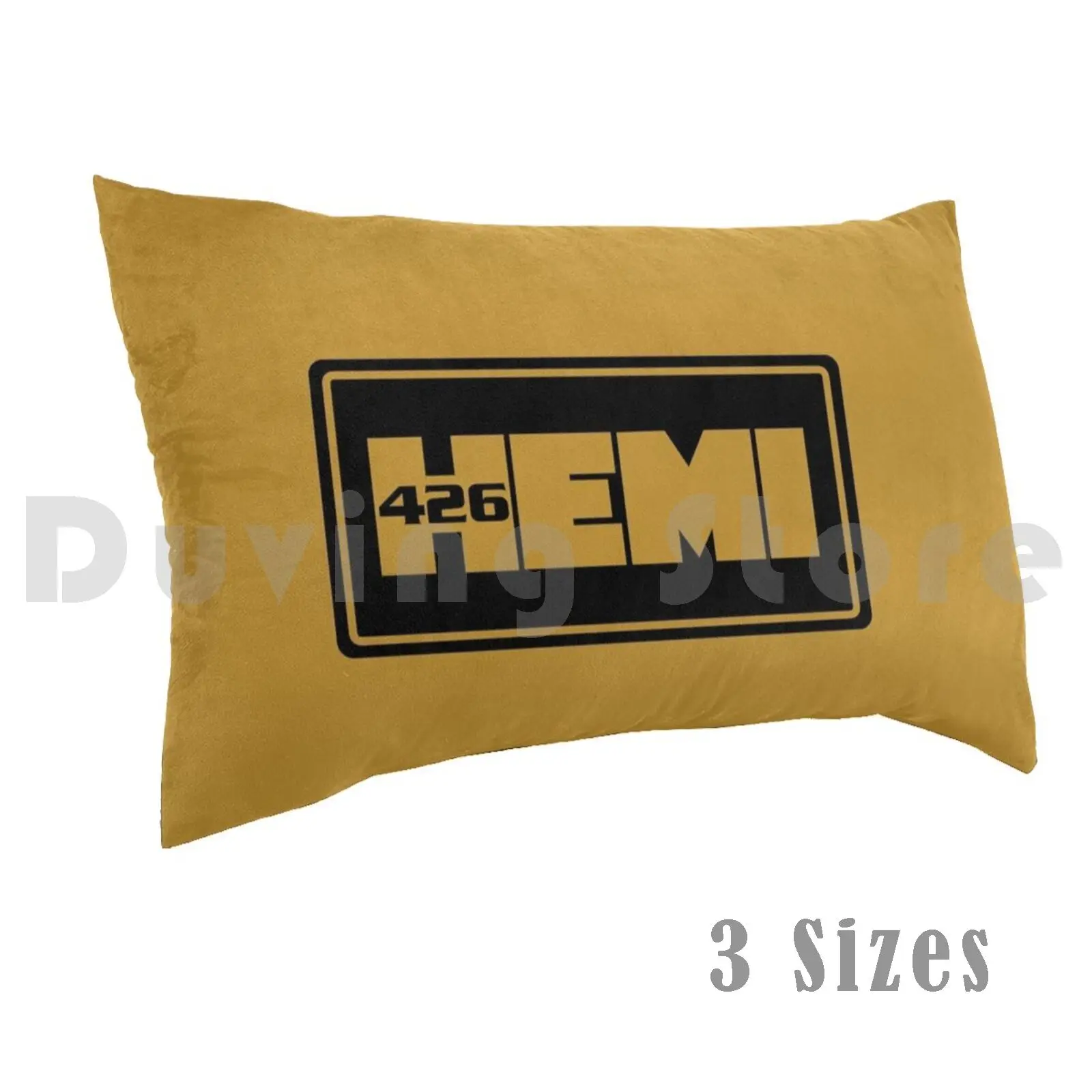 

426 Hemi Mopar Gold On Black Logo Fan Art Pillow Case Printed 35x50 Mopar Logo Symbol Parts Hellephant