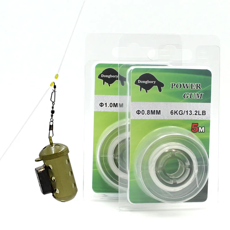 5m Capr Angelschnur Power Gum für Karpfen Rig Feeder & Grundfischen Rigs Hooklink Tackle Angeln Karpfen Material