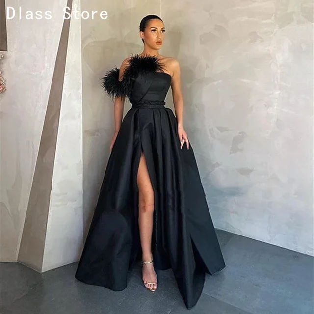 Robe cocktail noire longue hotsell