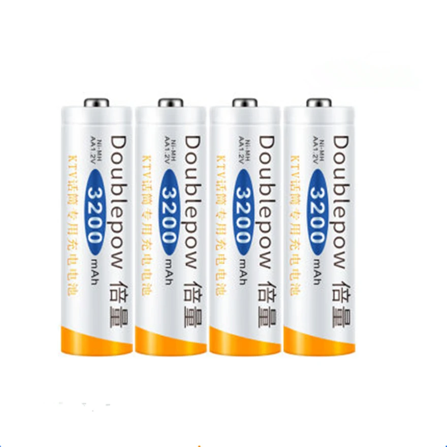 4PCS large capacity 1.2v 3200mAh AA rechargeable battery Ni-MH rechargeable battery + 4-slot USB smart fast charging charger