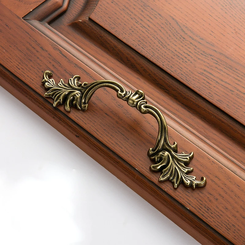 Vintage Retro Furniture Cabinet Cupboard Drawer Handle Zinc Alloy Bronze Decorative Knob and Pull