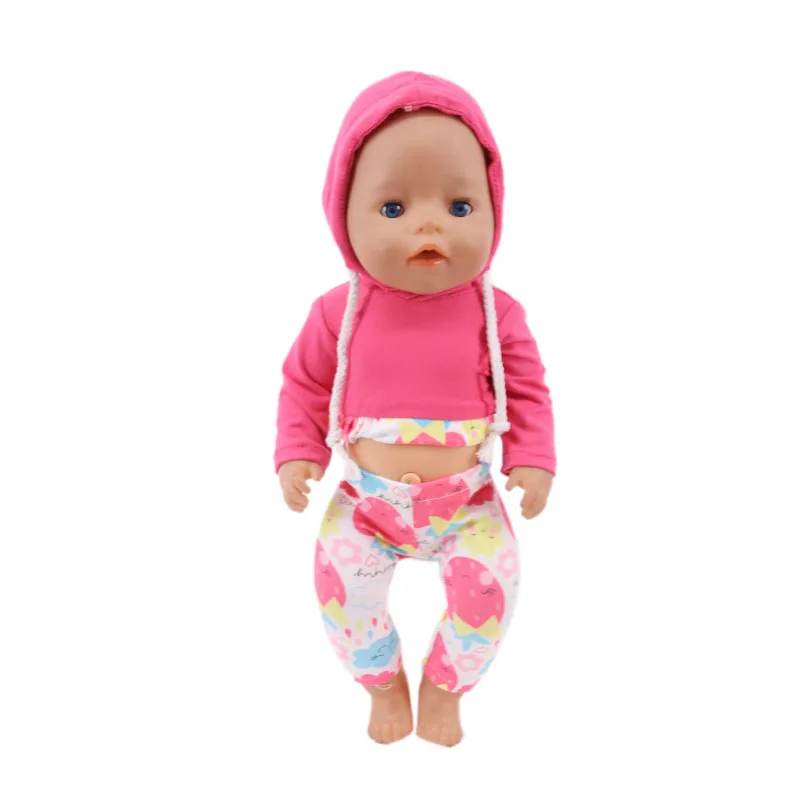 Doll Clothes Casual Sportswear Fit 18-Inch American Doll And 43cm Reborn Baby Doll, Our Generation, Christmas Gifts For Girl