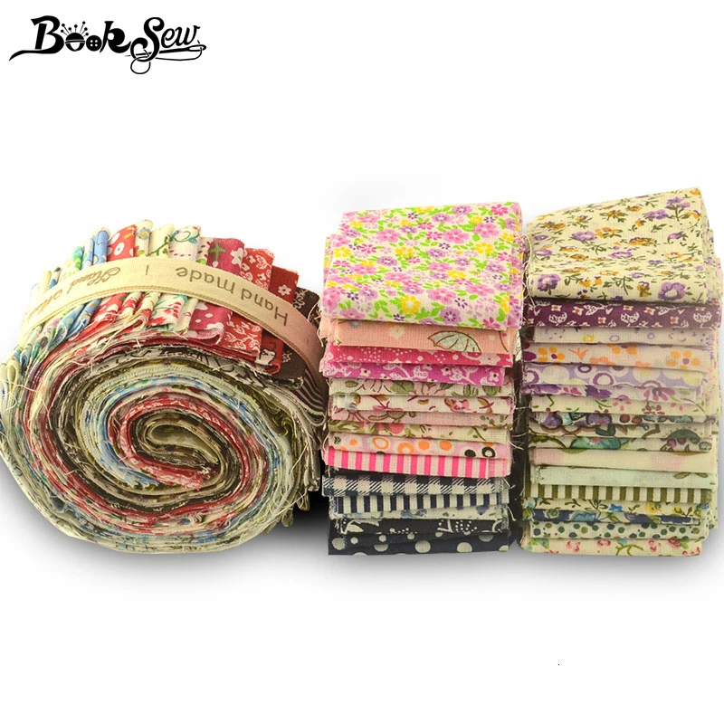 Booksew Ankara Fabric Cotton Fabric Floral Jelly Roll Strips 8-9 Pcs/Lot 5x100CM Telas Patchwork Algodon DIY Dolls Sewing Craft