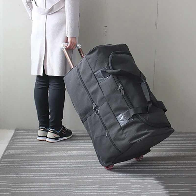 

Super Large Capacity trolley travel bag International Study Abroad Long-distance luggage Lightweight Canvas Trolley Suitcase Bag