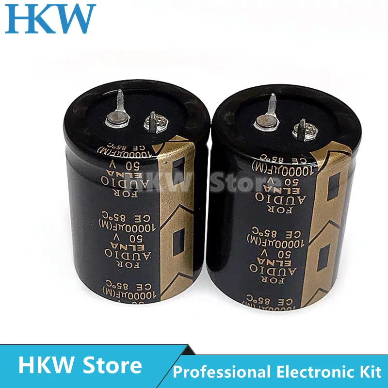 2 pièces ELNA pour série AUDIO 10000UF 35V 50V 63V 80V 100V 6800UF 4700UF 8200UF filtre Hi-Fi condensateur électrolytique 100% Original