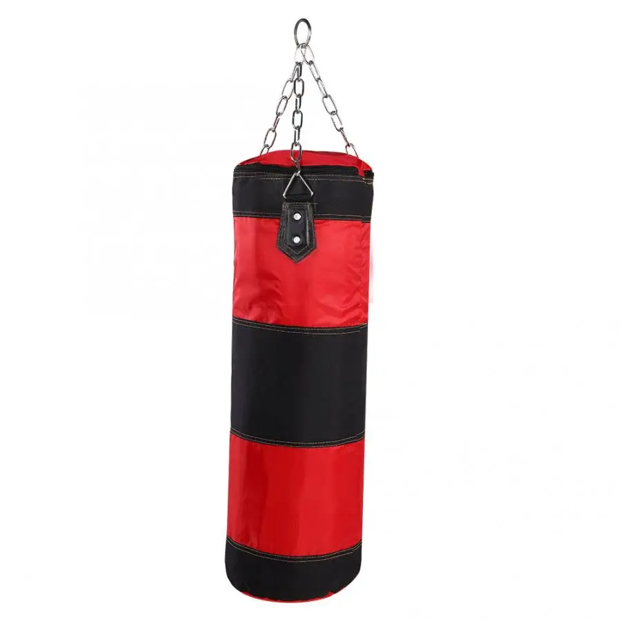 60/80/100cm Boxing Sandbag Fitness Hanging Boxing Punching Bag Fight Karate Taekwondo Exercises Training Sanda Bag with Gloves