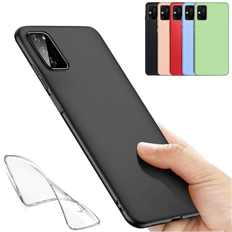 Soft Cover For Samsung Galaxy M31S M31 A31 Transparent Case Clear Matte Solid Red Blue Soft Phone Shell For Samsung M31S Cover