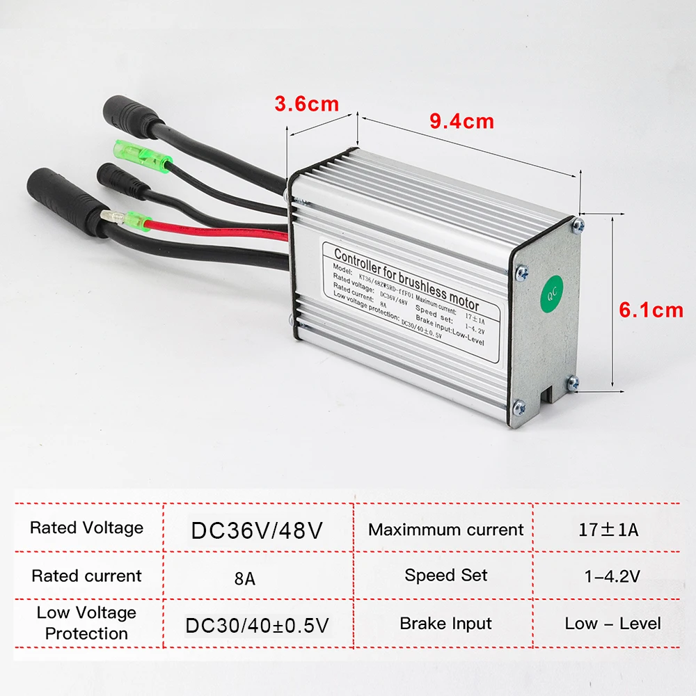 KT 17A 36V 48V 250W 350W Controller bici elettrica con freno a farfalla PAS Sensor Display E Kit Controller motore Brushless bici