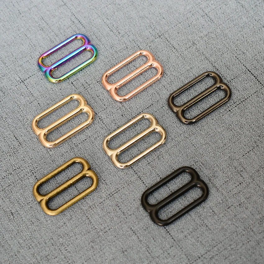 

100 Pcs/Lot 25mm Metal Slider Tri-glide Buckle use for Bag Strap Clasp Handbag Web Belt Adjust Round DIY Leather Accessory