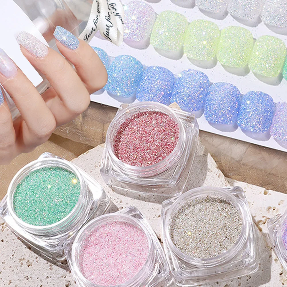 3g/Flasche 12 farben Aurora Meer Salz Kristall Diamant Pulver Nail art Super Flash Zucker Pulver Pigment Polnischen gel Maniküre Decor # P