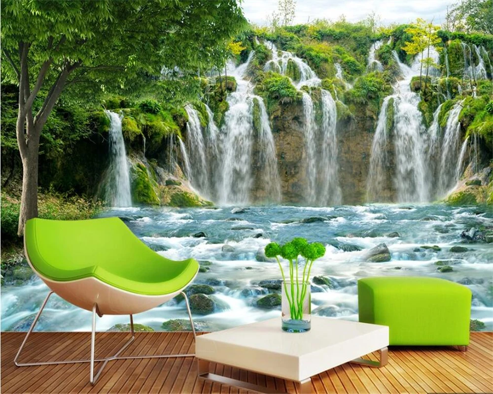 

Beibehang papel de parede индивидуальные новые осенние красивые пейзажные картины маслом ТВ фон современные обои papier peint