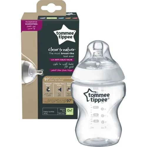 Tommee Tippee PP Closer to Nature Baby Bottle, 260 ml x 1 - White