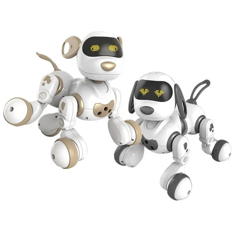 Giocattolo educativo per l'apprendimento del bambino Robot RC elettrico intelligente cane da compagnia LED luce rilevamento dei gesti dialogo canto danza Robot cane da compagnia