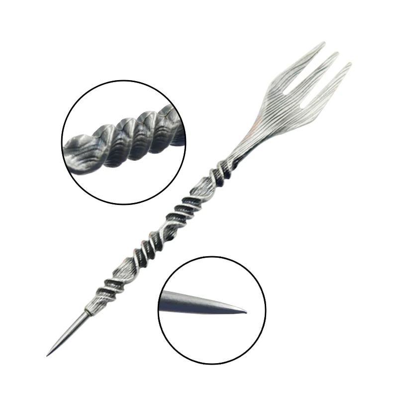 1Pcs Retro Hookah Fork Mace Twist Shape Nargile Sheesha Narguile Chicha Cachimbas hookah Fork Shisha Accessories Tool