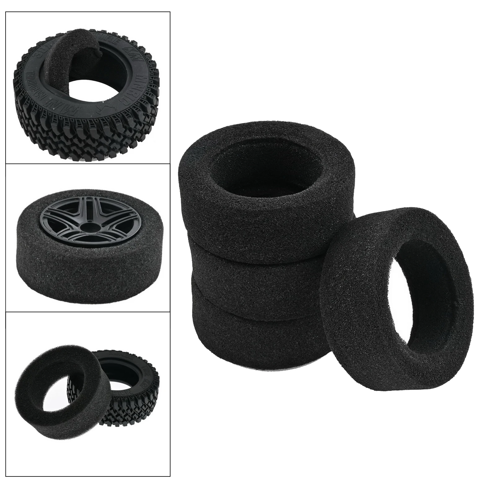 4pcs RC Wheel Tyre Tires Foam Insert for MN86K MN86KS MN86 1:12 RC Car