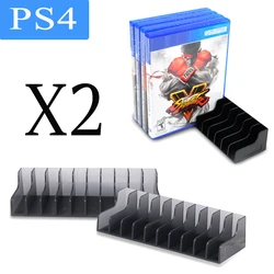 2 Pcs For PS4 PRO Slim Console Game Card Disk Box Storage Stand Holder Accessories For Play Station 4 CD Disks Card Holder