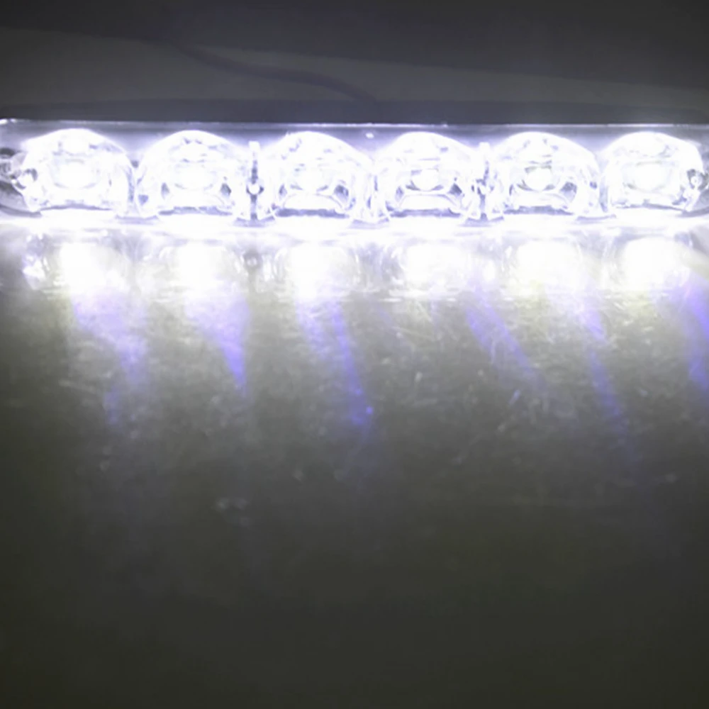 2Pcs 6 LEDs Car Daytime Running Lights Car-styling DRL Car Daytime Lamp Auto Fog Light Super Bright Waterproof DC 12V
