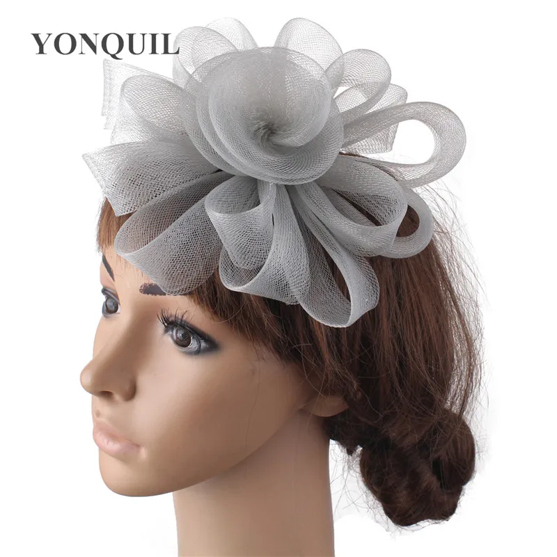 Tulle Fashion Headwear Women Chic Fascinator Hat Hair Pin For Ladies Party Dinner Headdress Elegant Show Race Hair Accessories