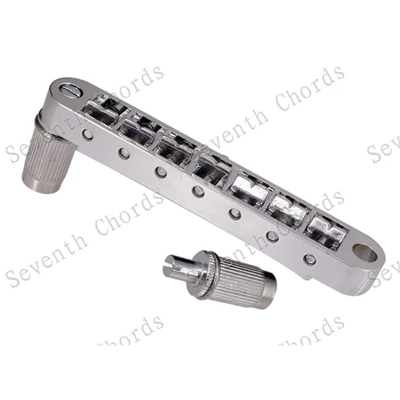 EIN Set 7 Saiten Brücke Und Saitenhalter Für E-gitarre Chrom Und Schwarz Für Wählen Musical Instrument Zubehör Teile – Detail 6