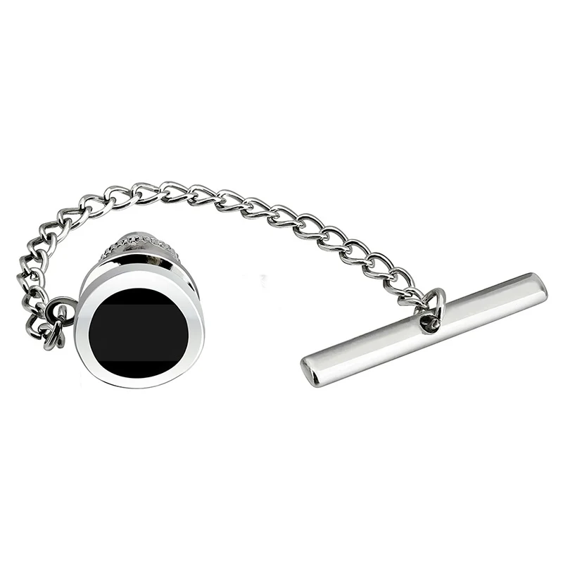 HAWSON Men\'s Tie Pins Classic Tie Tacks with Chain for Men Necktie Accessory